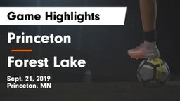 Princeton  vs Forest Lake Game Highlights - Sept. 21, 2019