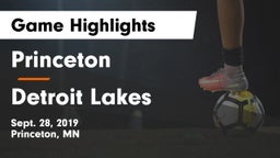 Princeton  vs Detroit Lakes  Game Highlights - Sept. 28, 2019