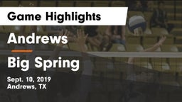 Andrews  vs Big Spring  Game Highlights - Sept. 10, 2019