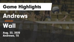 Andrews  vs Wall  Game Highlights - Aug. 22, 2020