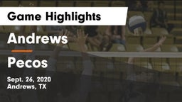 Andrews  vs Pecos  Game Highlights - Sept. 26, 2020