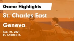 St. Charles East  vs Geneva  Game Highlights - Feb. 21, 2021