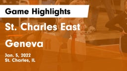 St. Charles East  vs Geneva  Game Highlights - Jan. 5, 2022