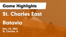 St. Charles East  vs Batavia  Game Highlights - Dec. 22, 2023