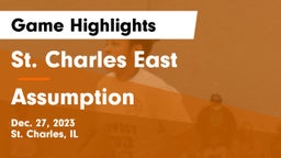 St. Charles East  vs Assumption  Game Highlights - Dec. 27, 2023