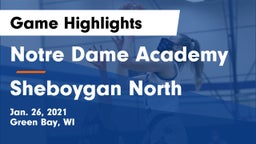 Notre Dame Academy vs Sheboygan North  Game Highlights - Jan. 26, 2021