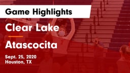 Clear Lake  vs Atascocita  Game Highlights - Sept. 25, 2020