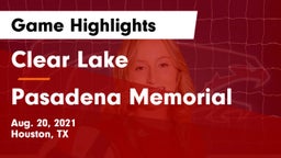 Clear Lake  vs Pasadena Memorial  Game Highlights - Aug. 20, 2021