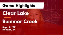 Clear Lake  vs Summer Creek  Game Highlights - Sept. 4, 2021