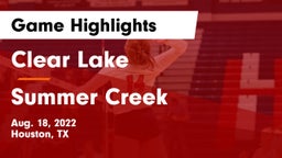 Clear Lake  vs Summer Creek  Game Highlights - Aug. 18, 2022