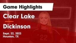 Clear Lake  vs Dickinson  Game Highlights - Sept. 22, 2023