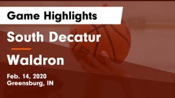 South Decatur  vs Waldron  Game Highlights - Feb. 14, 2020