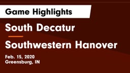 South Decatur  vs Southwestern Hanover Game Highlights - Feb. 15, 2020