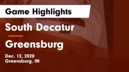 South Decatur  vs Greensburg  Game Highlights - Dec. 12, 2020