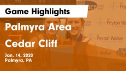 Palmyra Area  vs Cedar Cliff  Game Highlights - Jan. 14, 2020