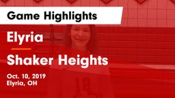 Elyria  vs Shaker Heights  Game Highlights - Oct. 10, 2019