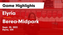 Elyria  vs Berea-Midpark  Game Highlights - Sept. 20, 2022