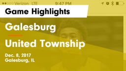 Galesburg  vs United Township Game Highlights - Dec. 8, 2017