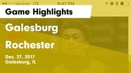Galesburg  vs Rochester  Game Highlights - Dec. 27, 2017