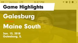 Galesburg  vs Maine South  Game Highlights - Jan. 13, 2018