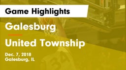 Galesburg  vs United Township Game Highlights - Dec. 7, 2018