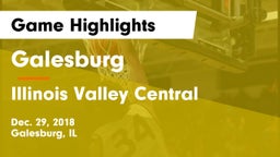 Galesburg  vs Illinois Valley Central  Game Highlights - Dec. 29, 2018