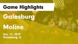 Galesburg  vs Moline  Game Highlights - Jan. 11, 2019