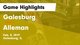 Galesburg  vs Alleman  Game Highlights - Feb. 8, 2019