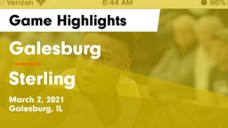 Galesburg  vs Sterling  Game Highlights - March 2, 2021