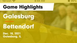 Galesburg  vs Bettendorf  Game Highlights - Dec. 18, 2021