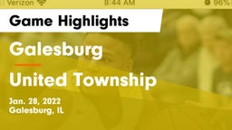 Galesburg  vs United Township Game Highlights - Jan. 28, 2022