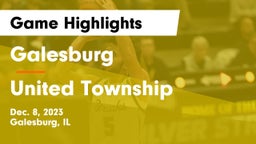 Galesburg  vs United Township Game Highlights - Dec. 8, 2023