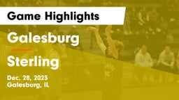 Galesburg  vs Sterling  Game Highlights - Dec. 28, 2023