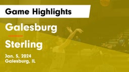 Galesburg  vs Sterling  Game Highlights - Jan. 5, 2024
