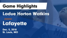 Ladue Horton Watkins  vs Lafayette  Game Highlights - Dec. 5, 2018