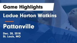 Ladue Horton Watkins  vs Pattonville  Game Highlights - Dec. 28, 2018