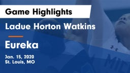 Ladue Horton Watkins  vs Eureka  Game Highlights - Jan. 15, 2020