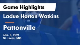 Ladue Horton Watkins  vs Pattonville  Game Highlights - Jan. 5, 2021
