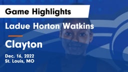 Ladue Horton Watkins  vs Clayton  Game Highlights - Dec. 16, 2022