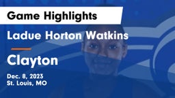 Ladue Horton Watkins  vs Clayton  Game Highlights - Dec. 8, 2023