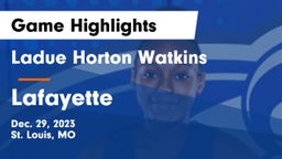 Ladue Horton Watkins  vs Lafayette  Game Highlights - Dec. 29, 2023