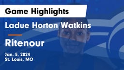 Ladue Horton Watkins  vs Ritenour  Game Highlights - Jan. 5, 2024