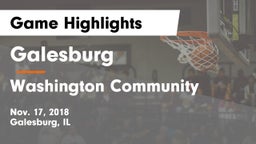 Galesburg  vs Washington Community  Game Highlights - Nov. 17, 2018