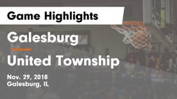 Galesburg  vs United Township Game Highlights - Nov. 29, 2018