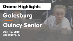 Galesburg  vs Quincy Senior  Game Highlights - Dec. 12, 2019