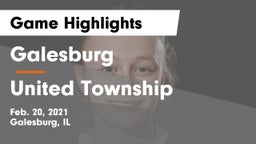Galesburg  vs United Township Game Highlights - Feb. 20, 2021