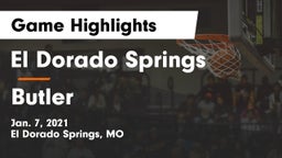 El Dorado Springs  vs Butler  Game Highlights - Jan. 7, 2021