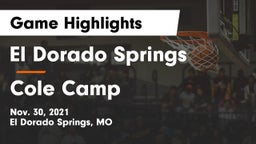 El Dorado Springs  vs Cole Camp  Game Highlights - Nov. 30, 2021