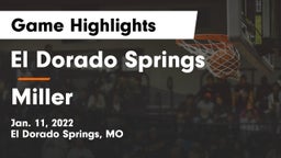 El Dorado Springs  vs Miller  Game Highlights - Jan. 11, 2022