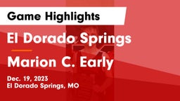 El Dorado Springs  vs Marion C. Early Game Highlights - Dec. 19, 2023